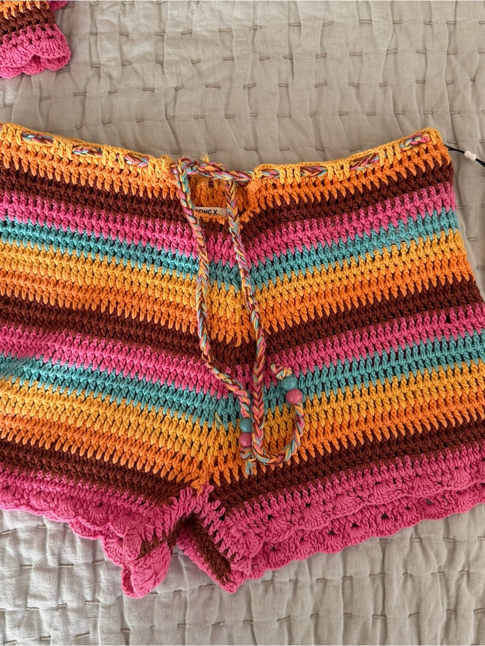 Billabong X it’s Now Cool crochet shorts